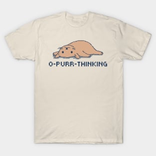 O-Purr-Thinking - 80s Pixel Art T-Shirt